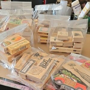 Assorted Halloween and Holiday Rubber Stamps